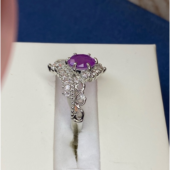 Natural Fusion Purple Quartz ring - Picture 14 of 15